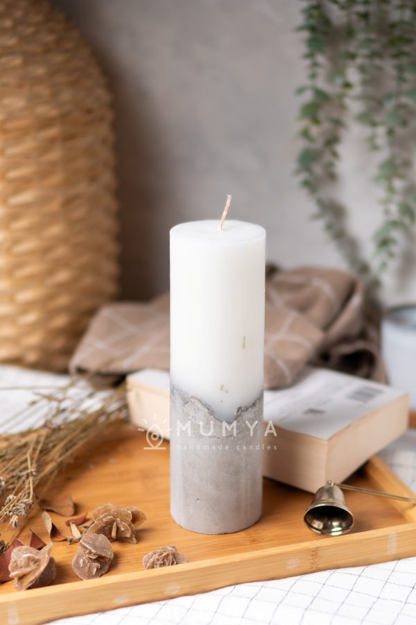 Beton Silindir Mum 7cm Çap - Görsel 3