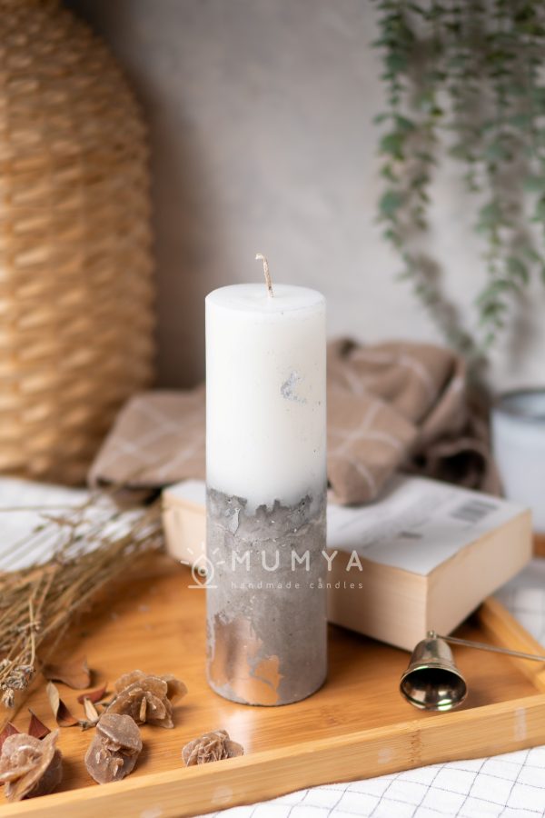 Beton Silindir Mum 7cm Çap - Görsel 4
