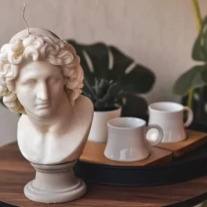 Büyük İskender Büst Mum Beton Kaide